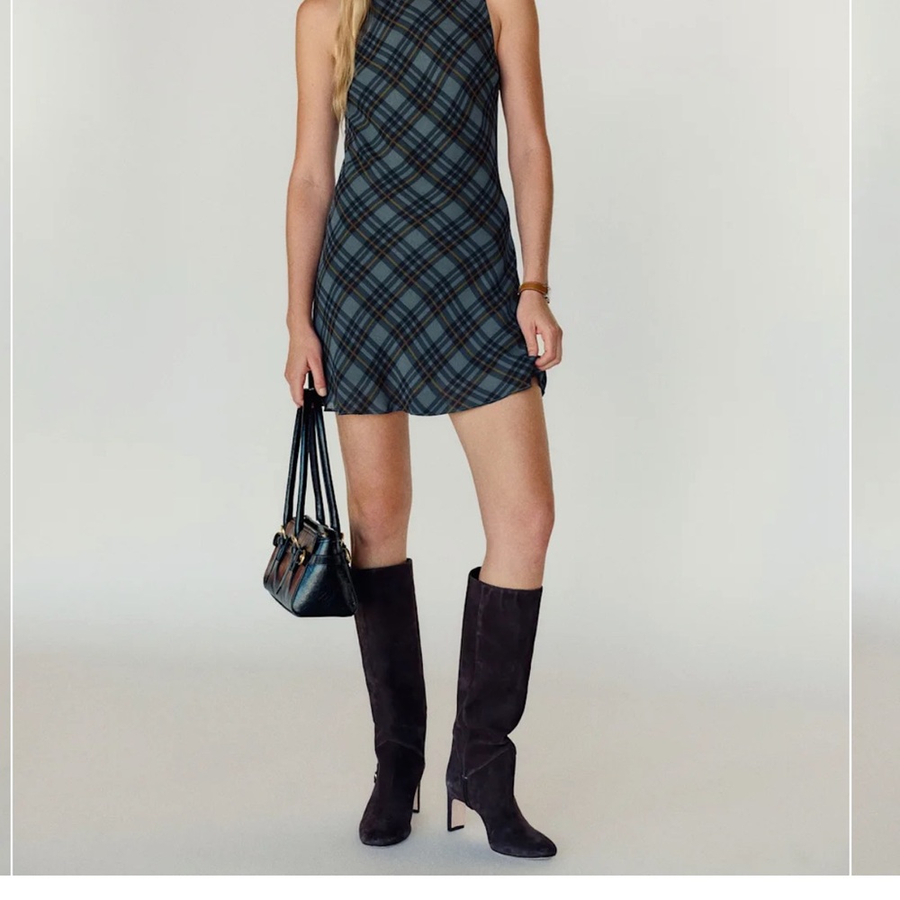 Reformation Plaid Dale Mini Dress